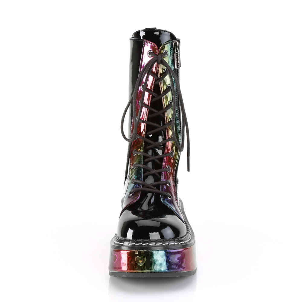 DemoniaCult - EMILY-350 Stiefel - Schwarz/Regenbogen